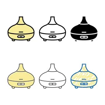 Oil diffuser perfume color icon clean vector Stock Illustration