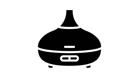 Oil diffuser perfume glyph icon animation Stock Footage 222824599