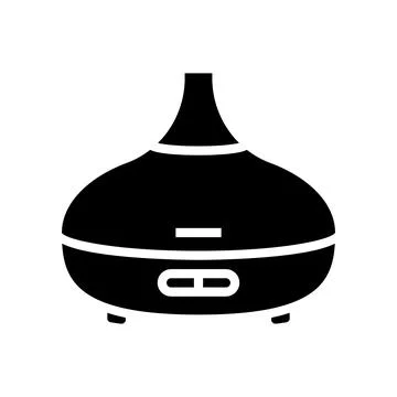 Oil diffuser perfume glyph icon vector illustration Stock Illustration