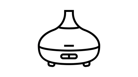 Oil diffuser perfume line icon animation Stock Footage 224346230