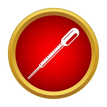 Oil dipstick checking engine fluid level icon Stock Illustration