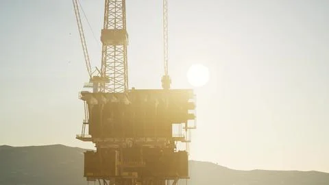 Oil Drill Rig Platform Stock Illustration