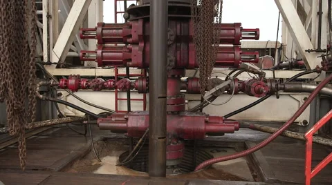 Oil Drilling Close Up Stock Footage 44474777