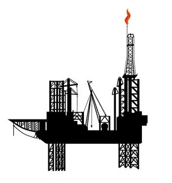 Oil-drilling platform Illustrazione stock