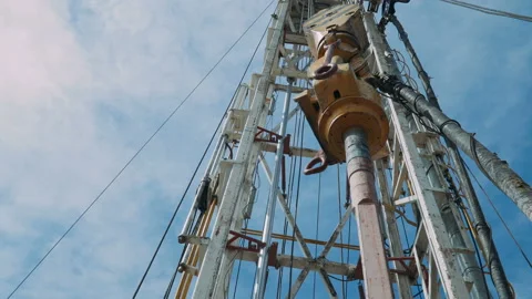 Oil Drilling Rig Stock Footage 93806361