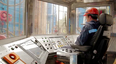 Oil Drilling Rig remote control Video stock 63400565
