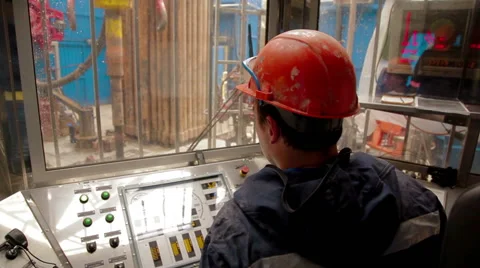 Oil Drilling Rig remote control Video stock 63401573