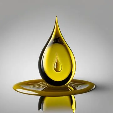 Oil drop isolated on braun background as industrial or petroleum concept. jpg Stock Illustration