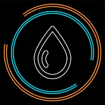 Oil drop isolated. Icon of drop of oil or honey Stock Illustration