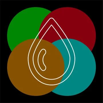 Oil drop isolated. Icon of drop of oil or honey Illustrazione stock