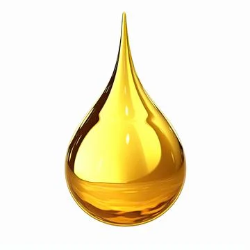 Oil drop isolated on white background Stock Illustration
