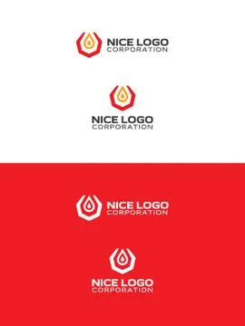 Oil drop logo Illustrazione stock