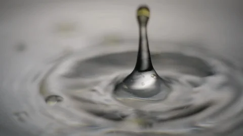 Oil drop slowmotion close up studio Stock Footage 91353633