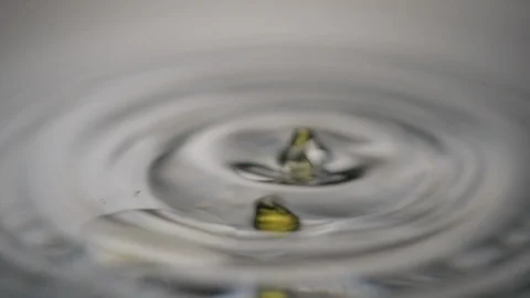 Oil drop slowmotion close up studio Stock Footage 91353683