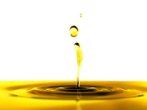 Oil drop on white background Stock Illustration