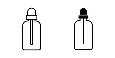 Oil dropper bottle icon vector art Illustrations Stock Illustration