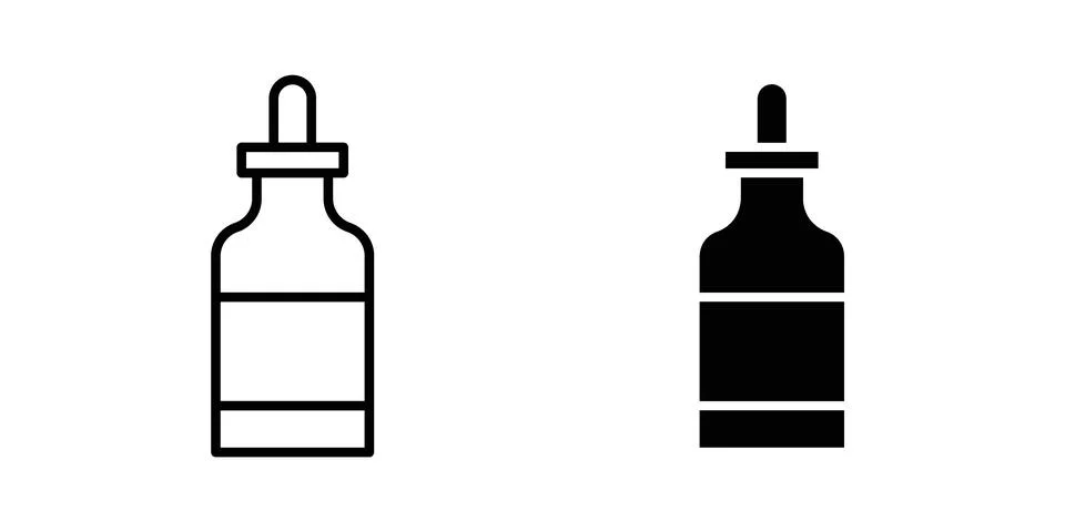 Oil dropper bottle icon vector design illustrations Stock Illustration