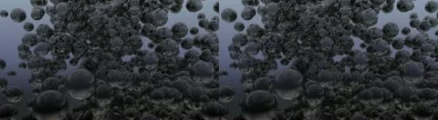 Oil Drops - stereoscopic 3D Stock Footage 10840246