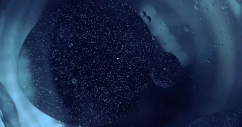 Oil drops in water Stock Footage 166654545