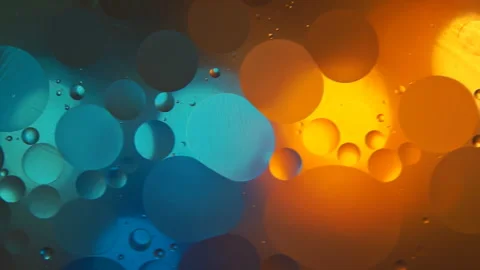 Oil drops on a water surface abstract background Stock Footage 131219652