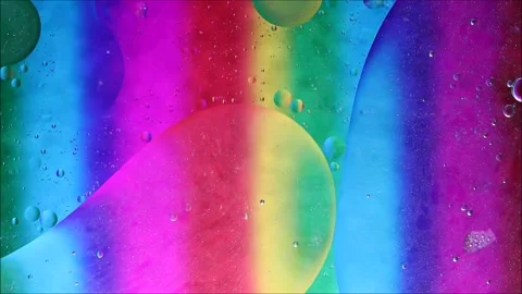 Oil drops on a water surface abstract background Stock Footage 158857231