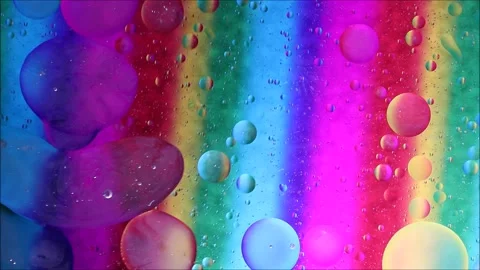 Oil drops on a water surface abstract background Stock Footage 159497047