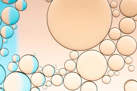 Oil drops on a water surface Stock Illustration