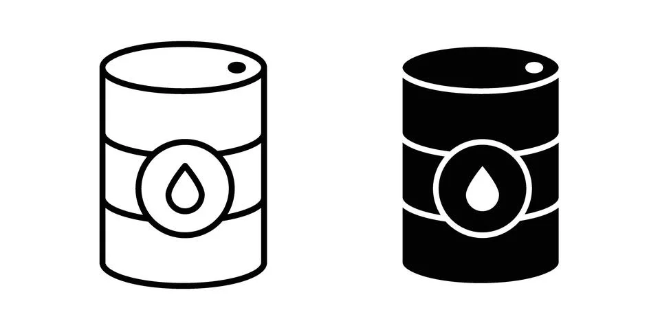 Oil drum container icon for web projects Stock Illustration