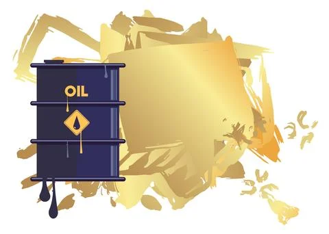 Oil drum containers graffiti with speech bubble. Abstract modern Messaging .. Stock Illustration