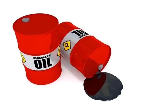 Oil drums leaking Illustrazione stock