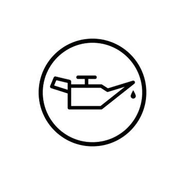 Oil engine check car dashboard logo icon. Car oil symbol level filter sign Illustrazione stock