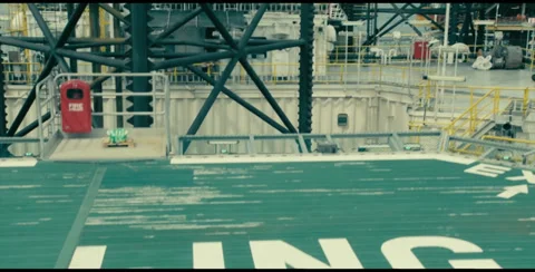 Oil exploration platform Stock Footage 30305372