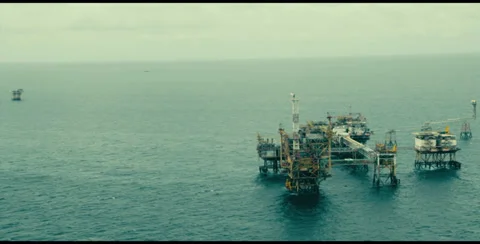 Oil exploration platform Stock Footage 30305378