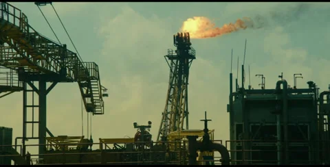 Oil exploration platform Stock Footage 30305394