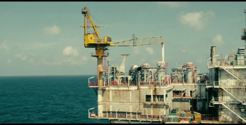 Oil exploration platform Stock Footage 30305433