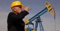 Oil Extraction Platform Engineer on Duty Thirsty and Sweating Drink Water 4k or 4k+ Resolution