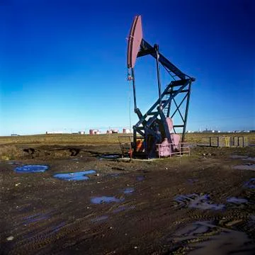 Oil extraction pump Stock Photos