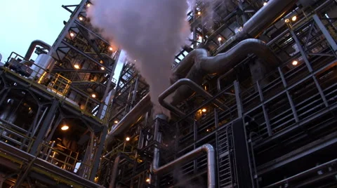 Oil factory Stock Footage 43337433