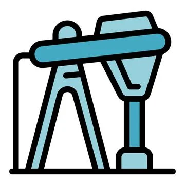 Oil factory pump icon vector flat Illustrazione stock