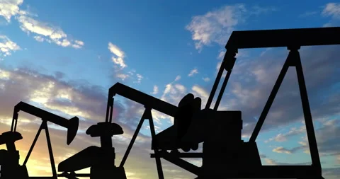 Oil Field | 4K Loopable stock video Stock Footage 172419807