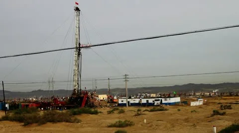 Oil field Stock Footage 11634855