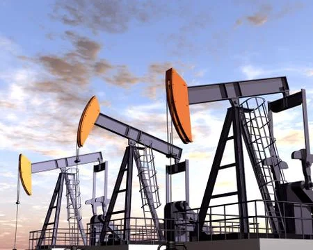Oil field Stock Illustration