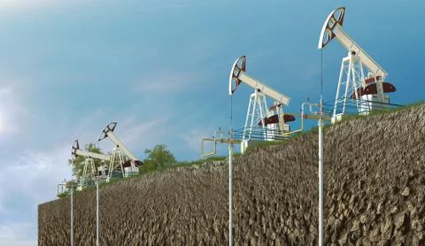 Oil field Иллюстрация