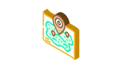 Oil field mapping petroleum engineer isometric icon animation Stock Footage 327291851