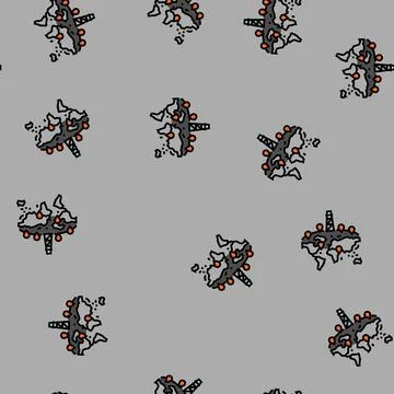 Oil field mapping petroleum engineer vector seamless pattern イラスト素材