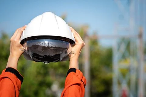 Oil field operator is ready to work - Industrail concept photo. Stock Photos