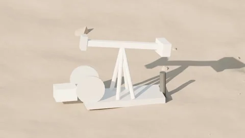 Oil field pumpjack rocking beam extraction loop 스톡 동영상 340774665