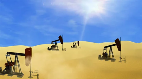 Oil Fields Stock Footage 37459738