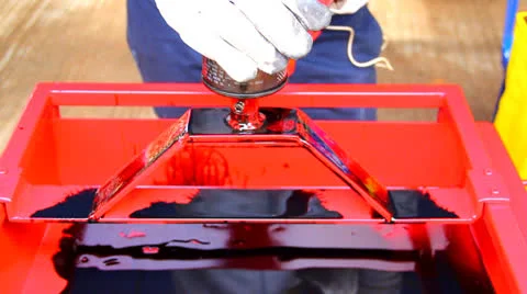 Oil fillter cutting Stock Footage 25207257