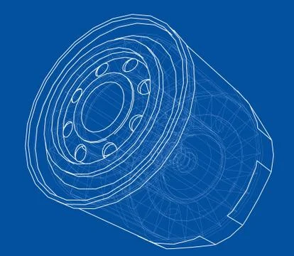 Oil filter concept Ilustração Stock